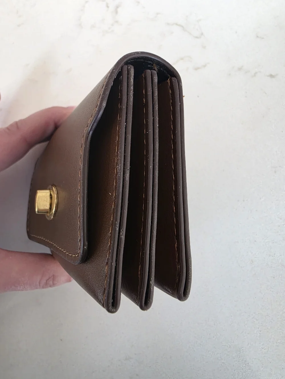 Faux Leather Turnlock Wallet 🤎 Accordion Wallet | Quiet Luxury Aesthetic